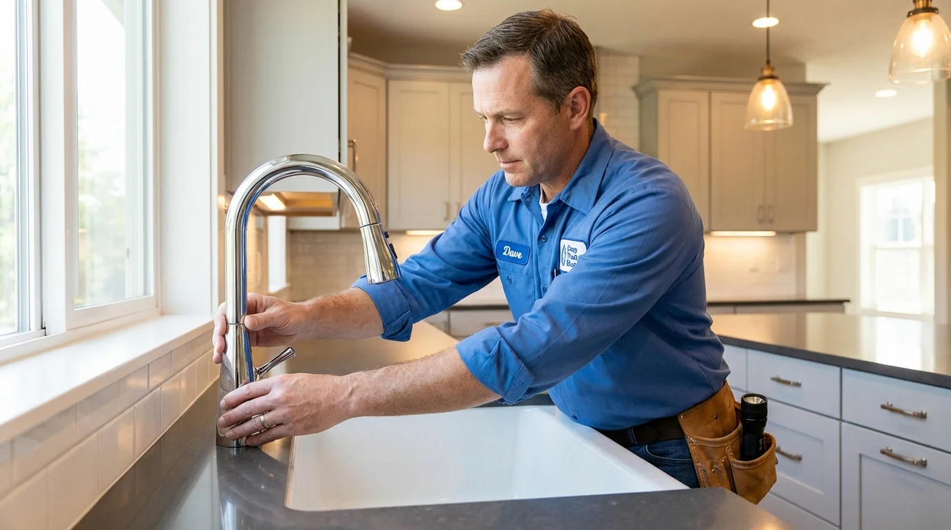 Kitchen faucet installation by Johns Plumbing LLC in Mammoth Lakes