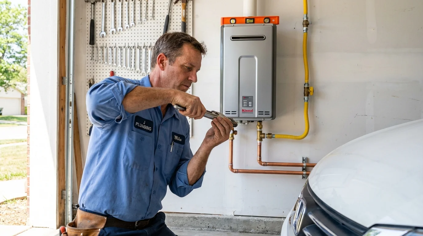 Tankless water heater installation by a Johns Plumbing LLC plumber in Mammoth Lakes